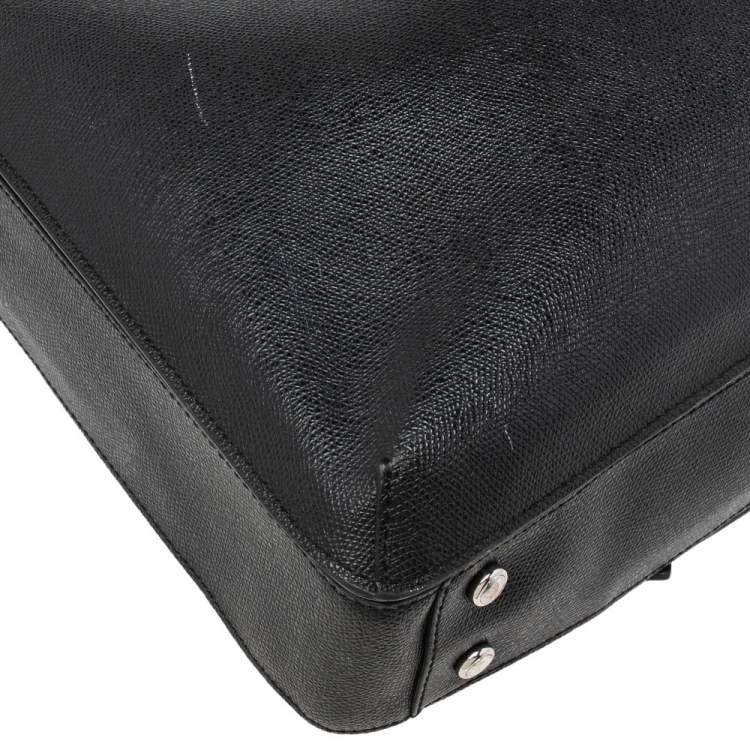 Pre Owned Tumi Black Leather Stanton Nia Commuter Briefcase Bag