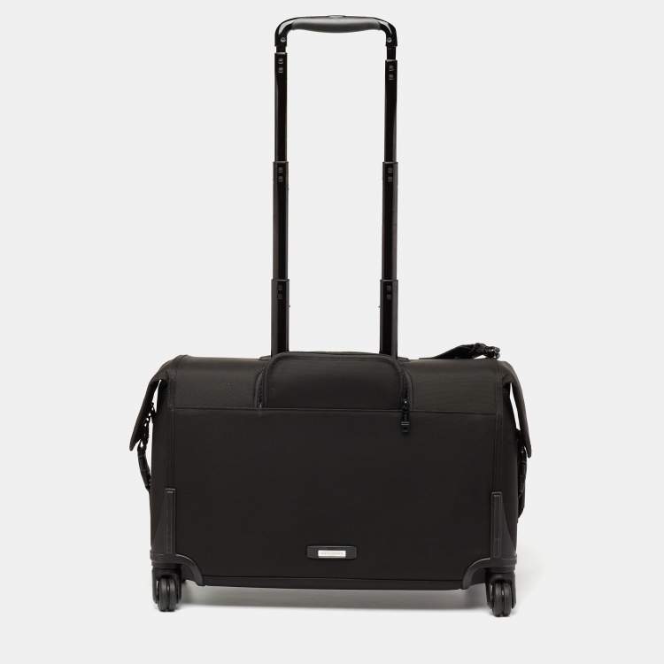 Pre Owned TUMI Black Nylon 4 Wheeled Alpha II Garment Carry On Luggage