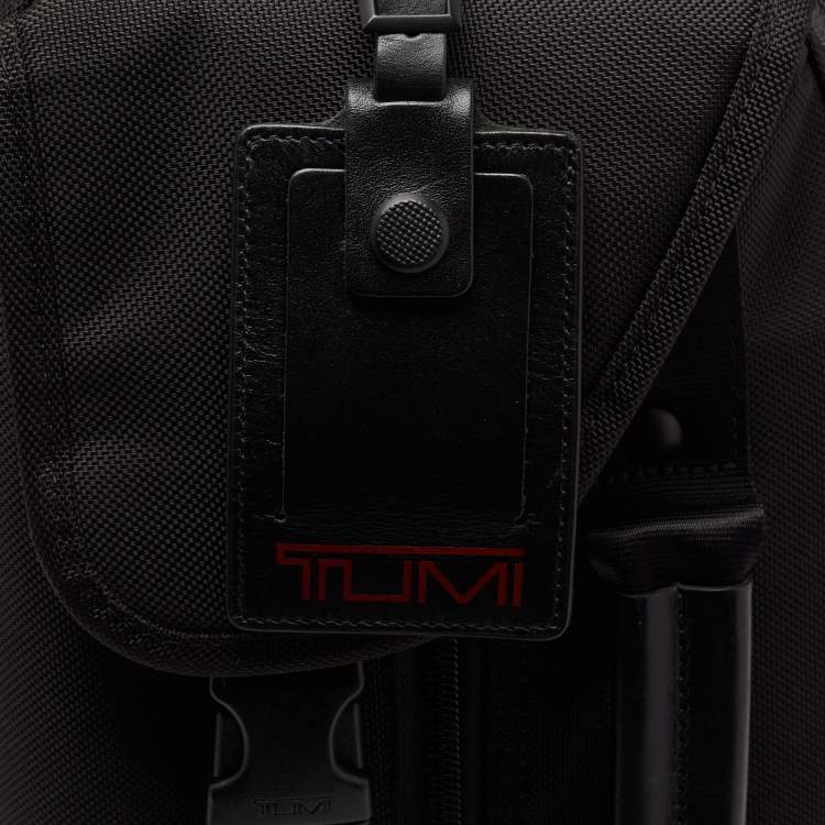 Pre Owned TUMI Black Nylon 4 Wheeled Alpha II Garment Carry On Luggage