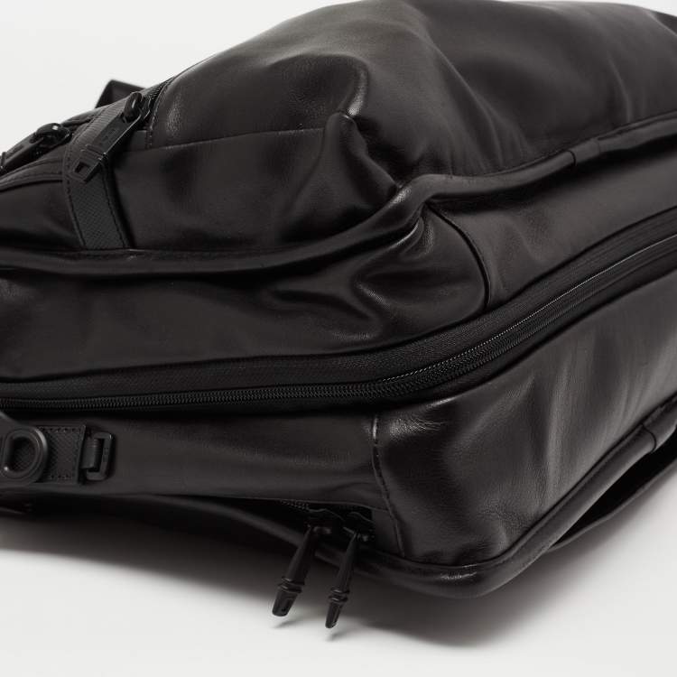 مملوكة مسبقًا TUMI Black Leather Alpha 2 Expandable Organizer Briefcase Laptop Bag