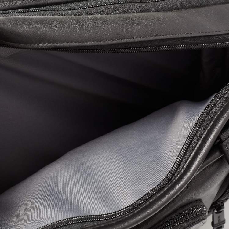 مملوكة مسبقًا TUMI Black Leather Alpha 2 Expandable Organizer Briefcase Laptop Bag