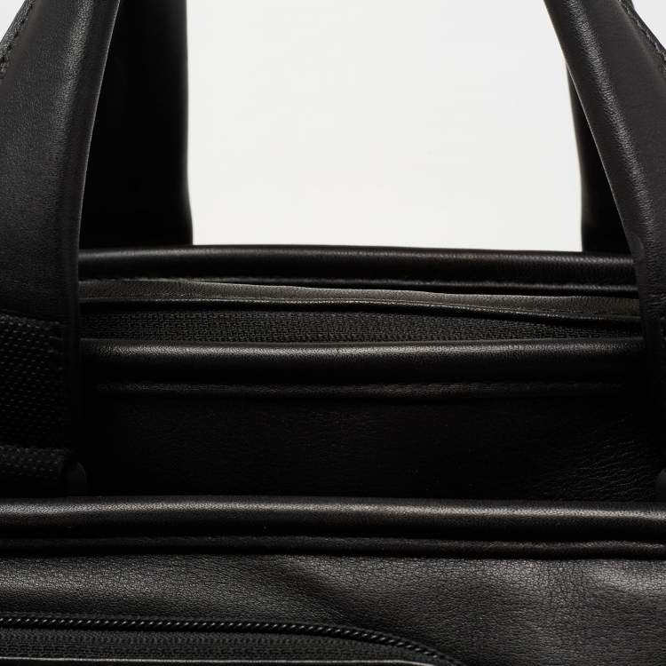 مملوكة مسبقًا TUMI Black Leather Alpha 2 Expandable Organizer Briefcase Laptop Bag