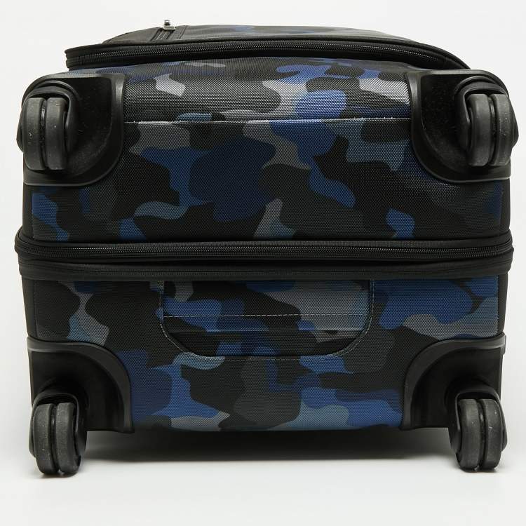Pre Owned TUMI Blue Camouflage Nylon Merge Short Trip Expandable Packing Case