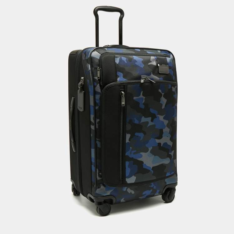 Pre Owned TUMI Blue Camouflage Nylon Merge Short Trip Expandable Packing Case