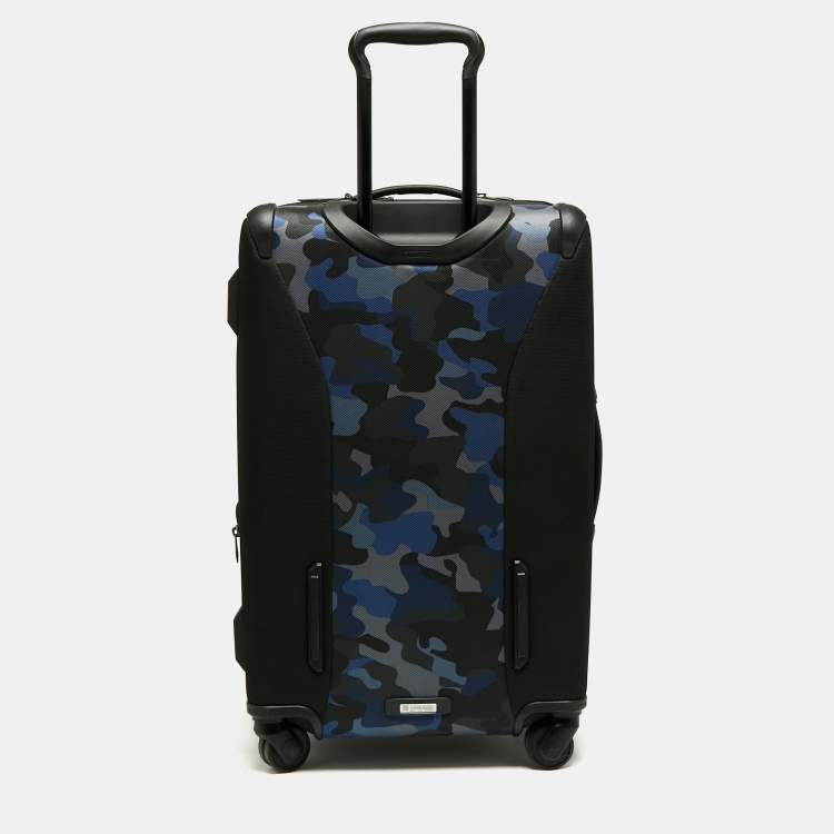 Pre Owned TUMI Blue Camouflage Nylon Merge Short Trip Expandable Packing Case