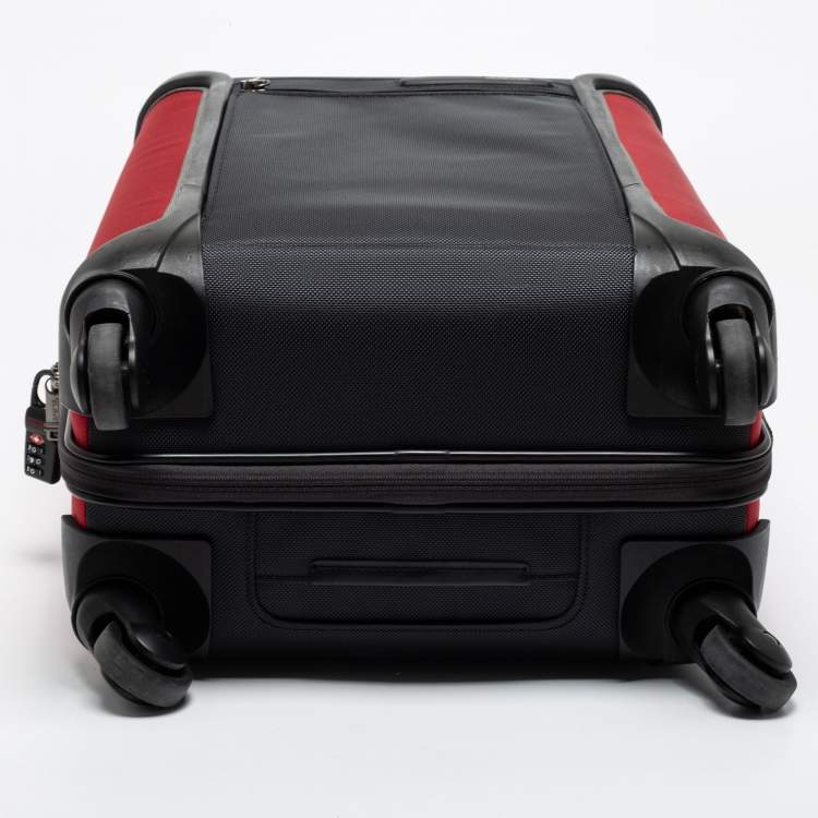 Pre Owned TUMI Grey/Red Nylon Small Gen 4.2 Lightweight Carryon Luggage