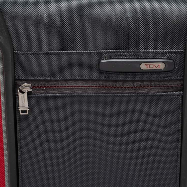 Pre Owned TUMI Grey/Red Nylon Small Gen 4.2 Lightweight Carryon Luggage