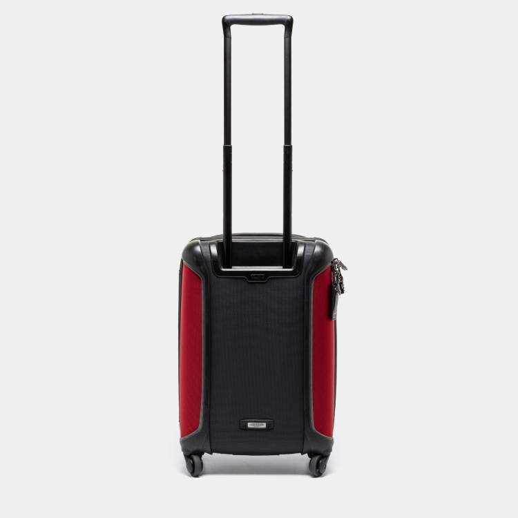 Pre Owned TUMI Grey/Red Nylon Small Gen 4.2 Lightweight Carryon Luggage