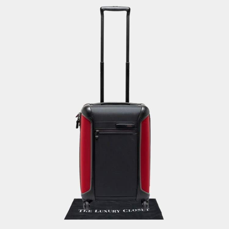 Pre Owned TUMI Grey/Red Nylon Small Gen 4.2 Lightweight Carryon Luggage