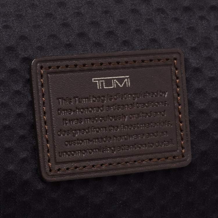Pre Owned Tumi Black/Brown Nylon and Leather Alpha Bravo Barstow Messenger Bag