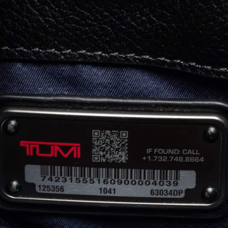 Pre Owned TUMI Black Leather Harrison Scott Messenger Bag