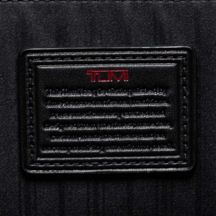 Pre Owned TUMI Black Canvas and Leather Alpha 3 Brief Pack Backpack