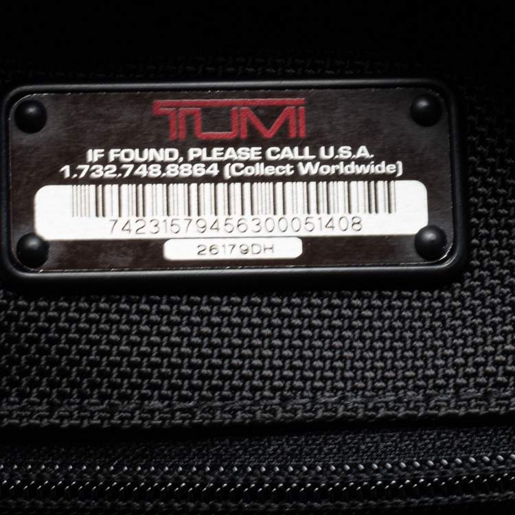 Pre Owned TUMI Black Canvas and Leather Alpha 3 Brief Pack Backpack