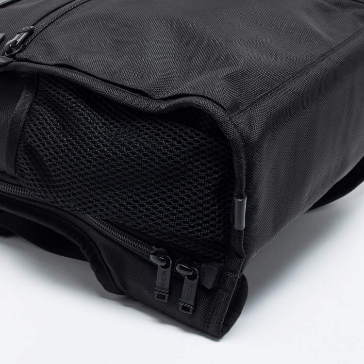 Pre Owned TUMI Black Canvas and Leather Alpha 3 Brief Pack Backpack