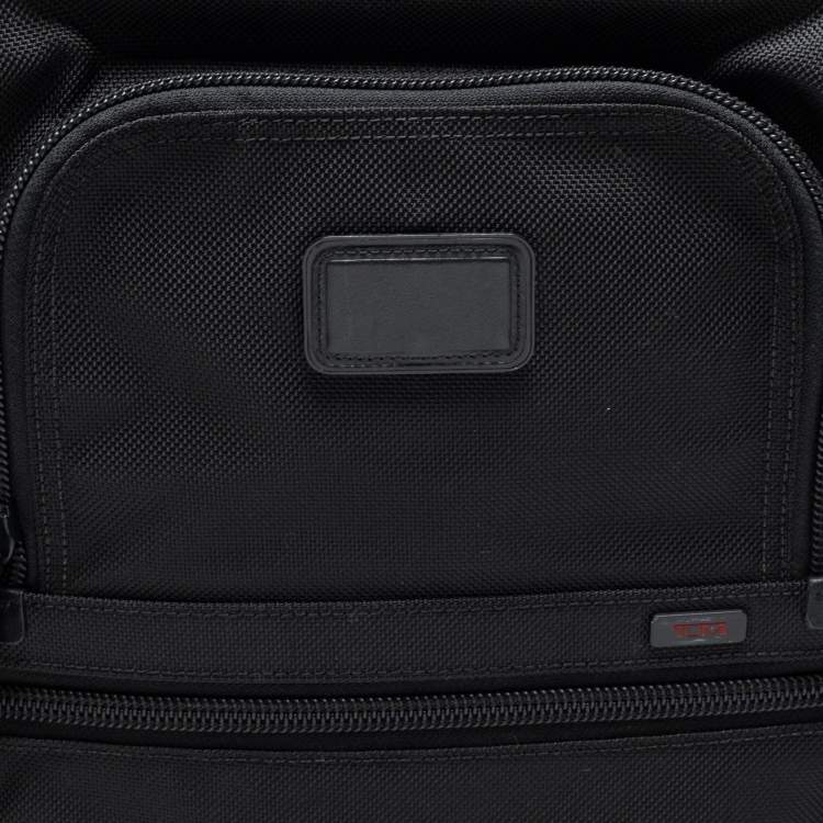 Pre Owned TUMI Black Canvas and Leather Alpha 3 Brief Pack Backpack