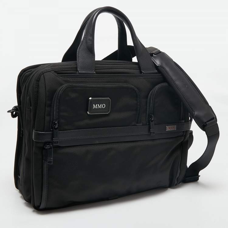 Pre Owned TUMI Black Nylon and Leather Alpha 3 Expandable Organizer Laptop Briefcase