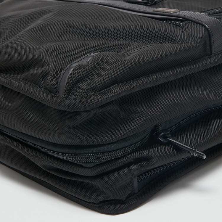 Pre Owned TUMI Black Nylon and Leather Alpha 3 Expandable Organizer Laptop Briefcase