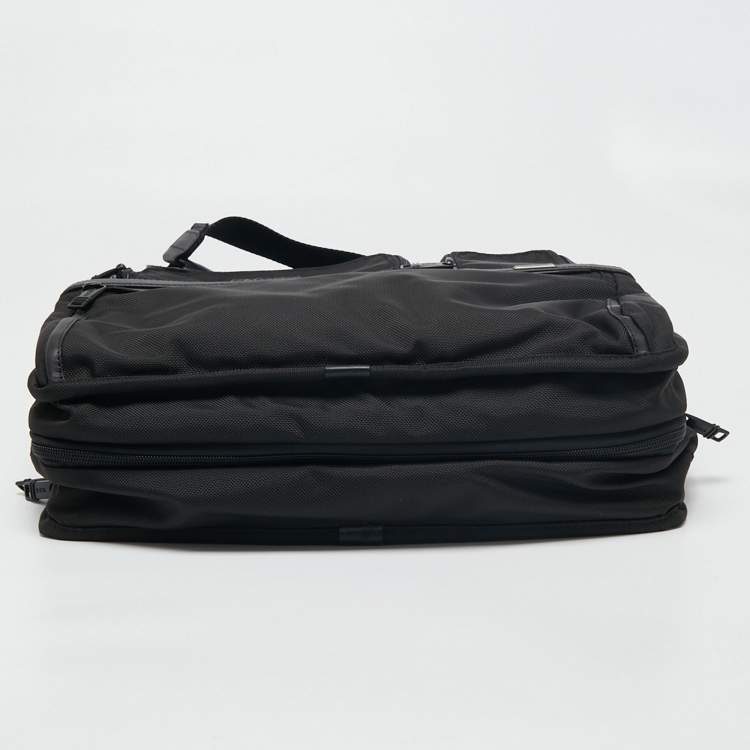 Pre Owned TUMI Black Nylon and Leather Alpha 3 Expandable Organizer Laptop Briefcase