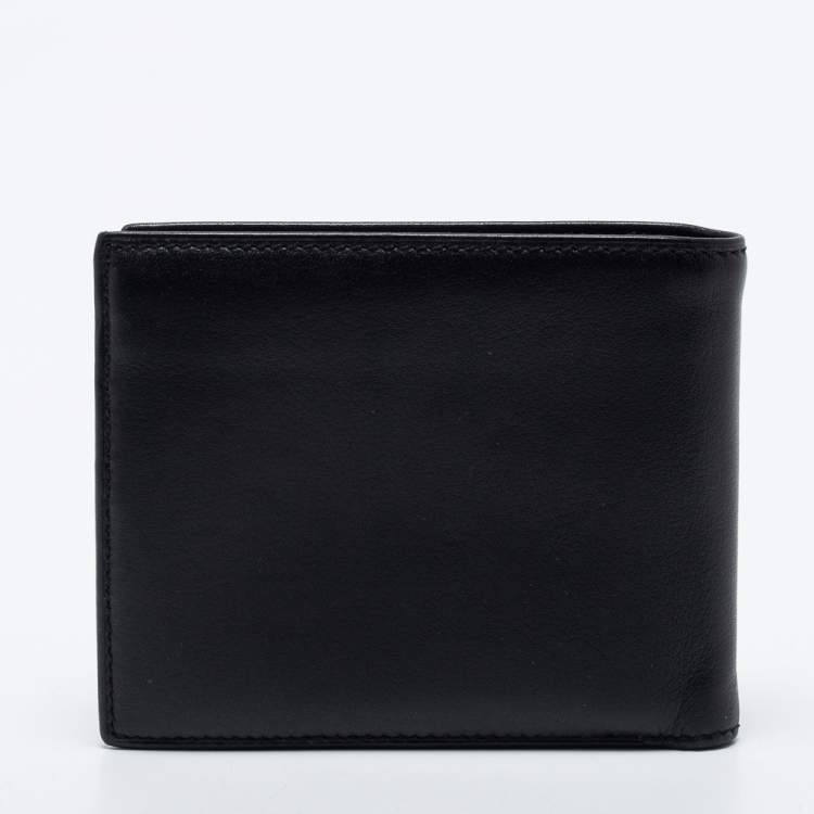 Pre Owned TUMI Black Leather Bifold Compact Wallet