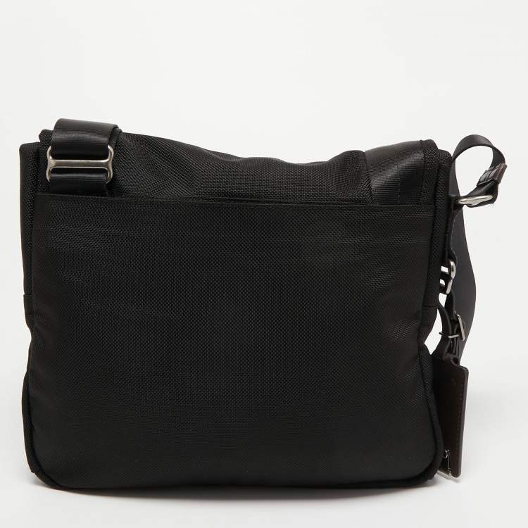 Pre Owned Tumi Black/Brown Nylon and Leather Alpha Bravo Beale Messenger Bag