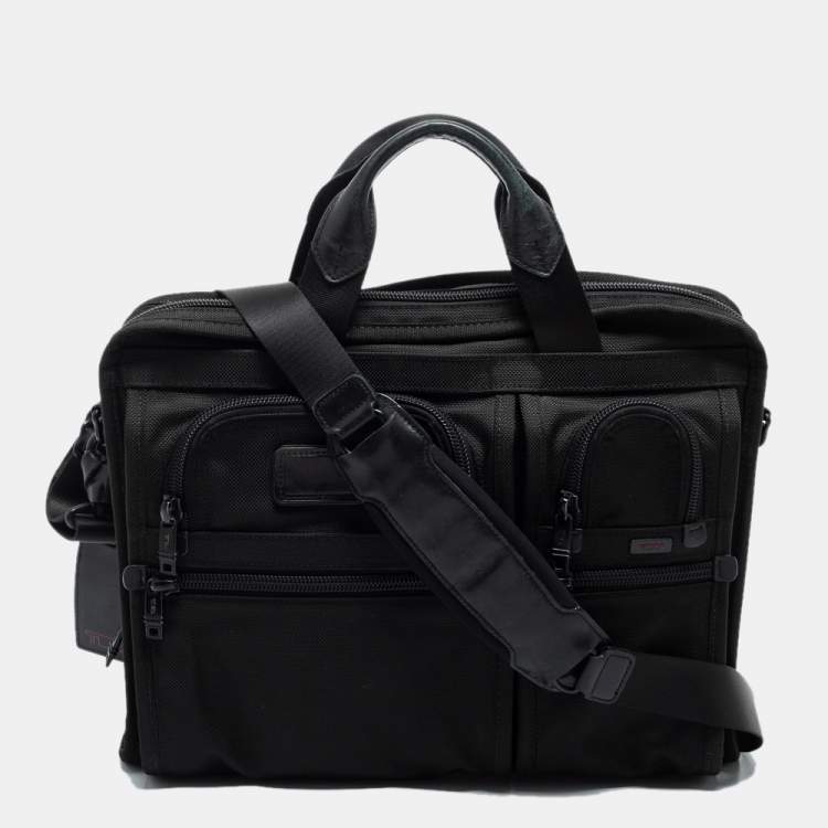 Pre Owned TUMI Black Nylon Organizer Laptop Briefcase
