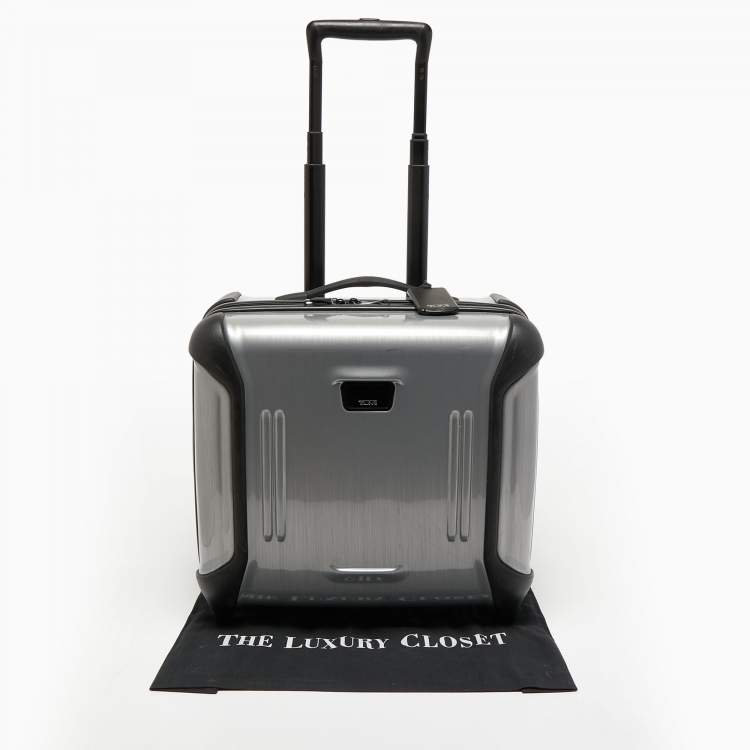Pre Owned TUMI Grey Polycarbonate 4 Wheeled Vapor Lite Briefcase