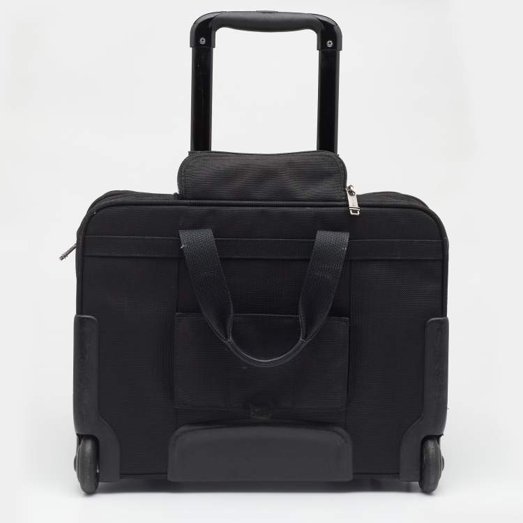 Pre Owned Tumi Black Nylon Alpha Deluxe Laptop Briefcase