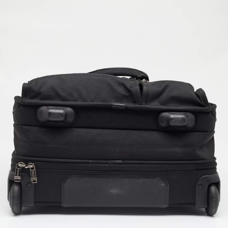 Pre Owned Tumi Black Nylon Alpha Deluxe Laptop Briefcase