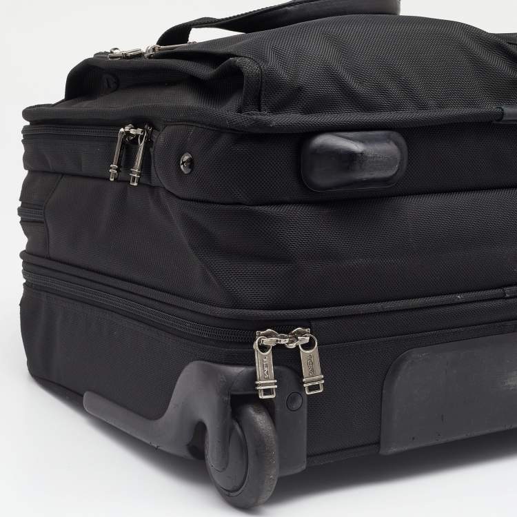 Pre Owned Tumi Black Nylon Alpha Deluxe Laptop Briefcase