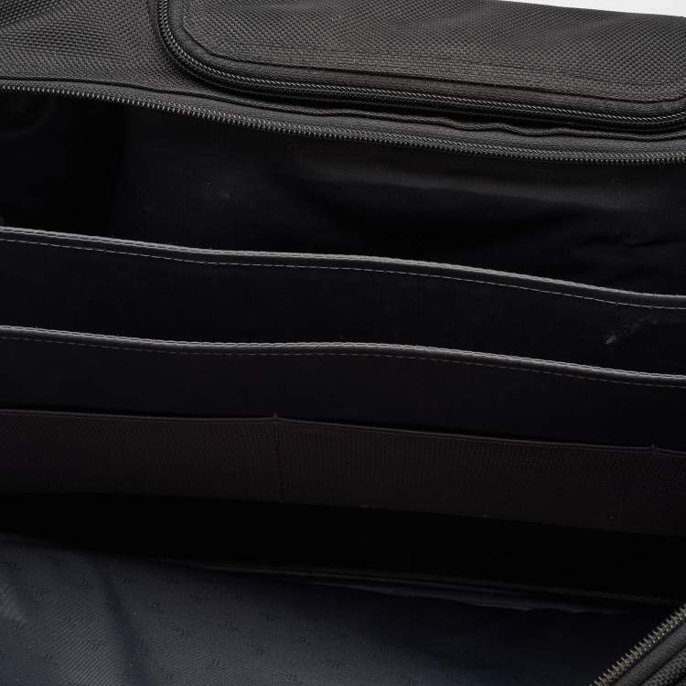 Pre Owned Tumi Black Nylon Alpha Deluxe Laptop Briefcase