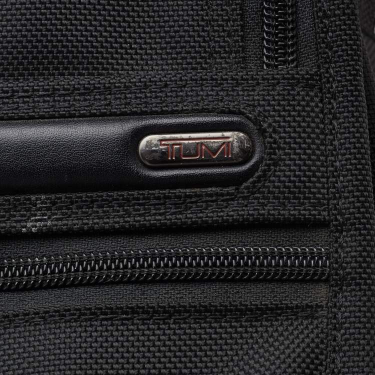 Pre Owned Tumi Black Nylon Alpha Deluxe Laptop Briefcase