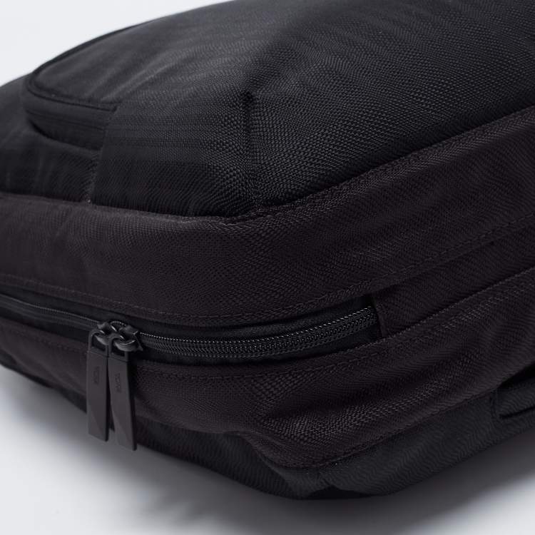 Pre Owned Tumi Black/Brown Nylon and Leather Dror Reversible Briefcase Bag