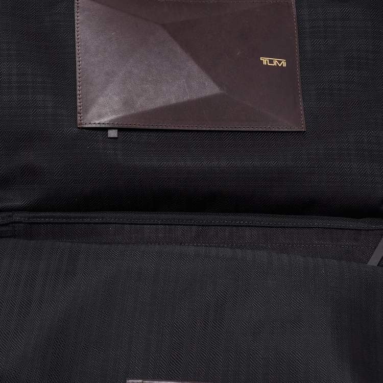 Pre Owned Tumi Black/Brown Nylon and Leather Dror Reversible Briefcase Bag