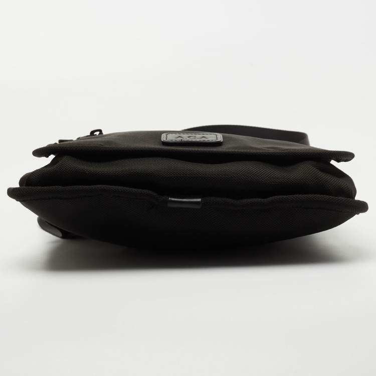 Pre Owned TUMI Black Nylon Alpha Flap Messenger Bag
