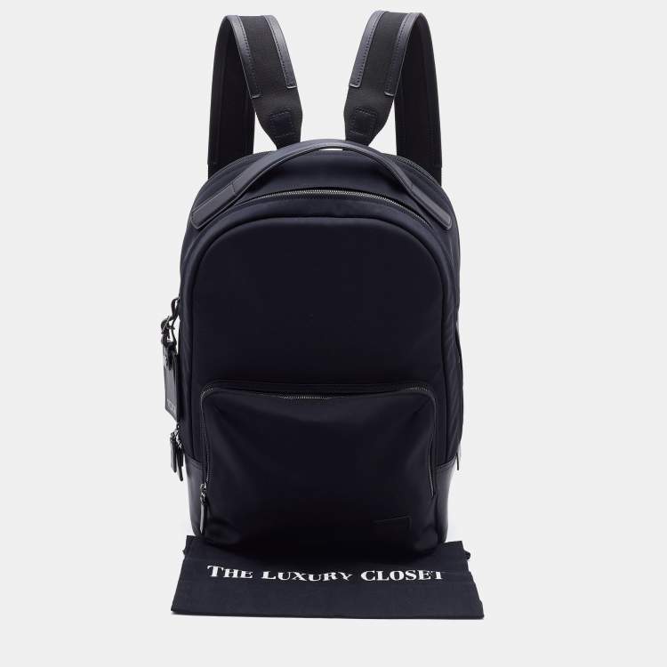 Pre Owned TUMI Black Nylon and Leather Backpack