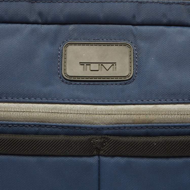 Pre Owned Tumi Blue/Black Nylon Laptop Bag
