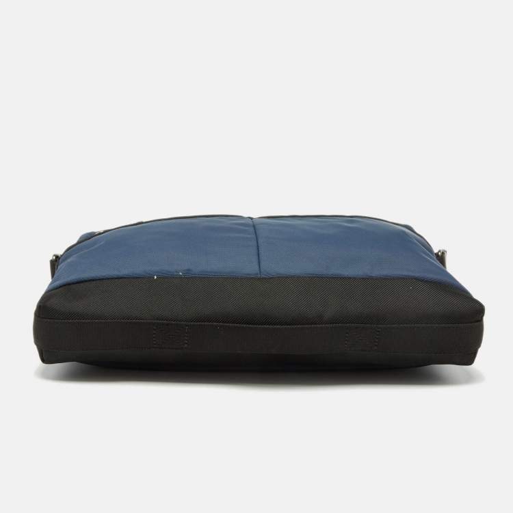 Pre Owned Tumi Blue/Black Nylon Laptop Bag