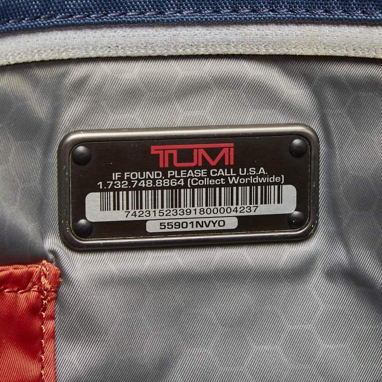 Pre Owned Tumi Blue/Black Nylon Laptop Bag