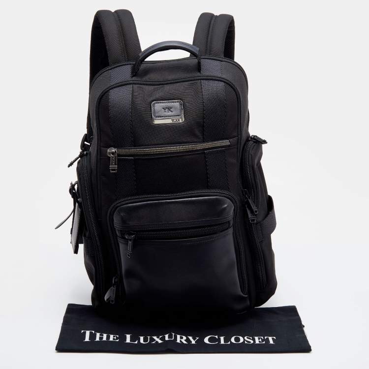 Pre Owned TUMI Black Nylon and Leather Backpack