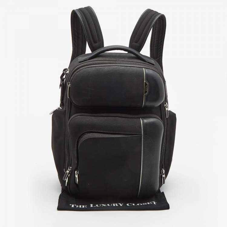 Pre Owned Tumi Black Nylon and Leather Barker Backpack