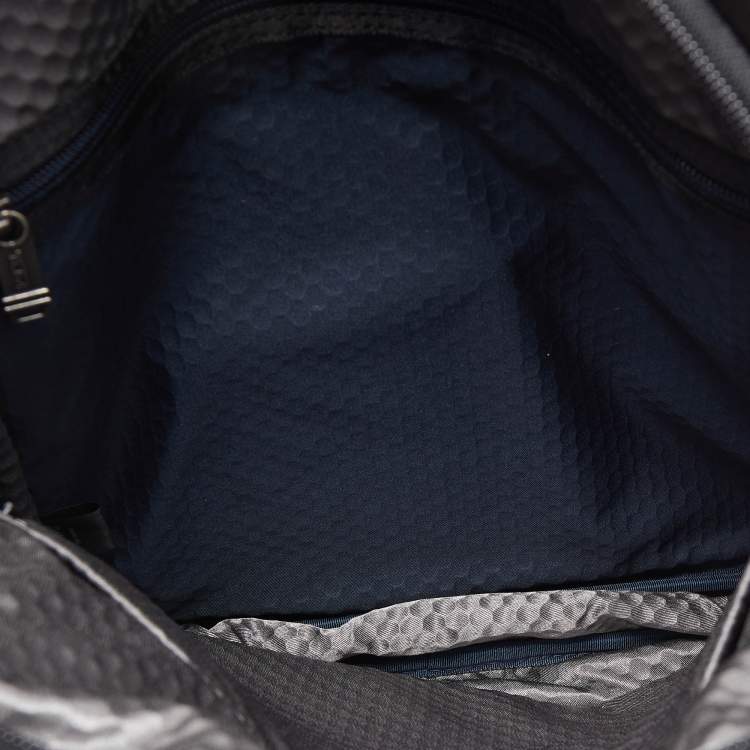 Pre Owned Tumi Black Leather Alpha Bravo Arnold Zip Flap Expandable Messenger Bag