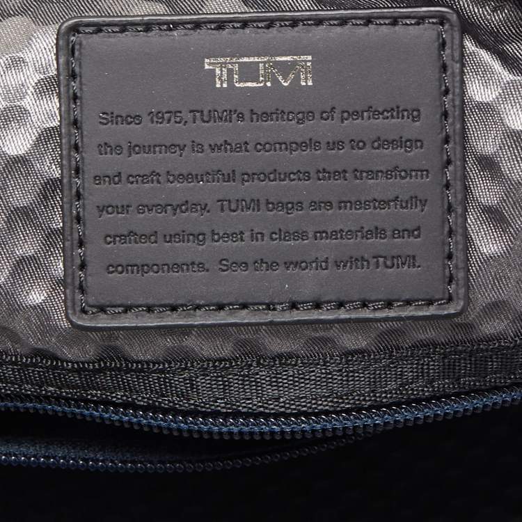 Pre Owned Tumi Black Leather Alpha Bravo Arnold Zip Flap Expandable Messenger Bag