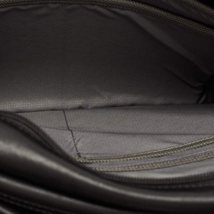 Pre Owned Tumi Black Leather Alpha 3 Laptop Briefcase
