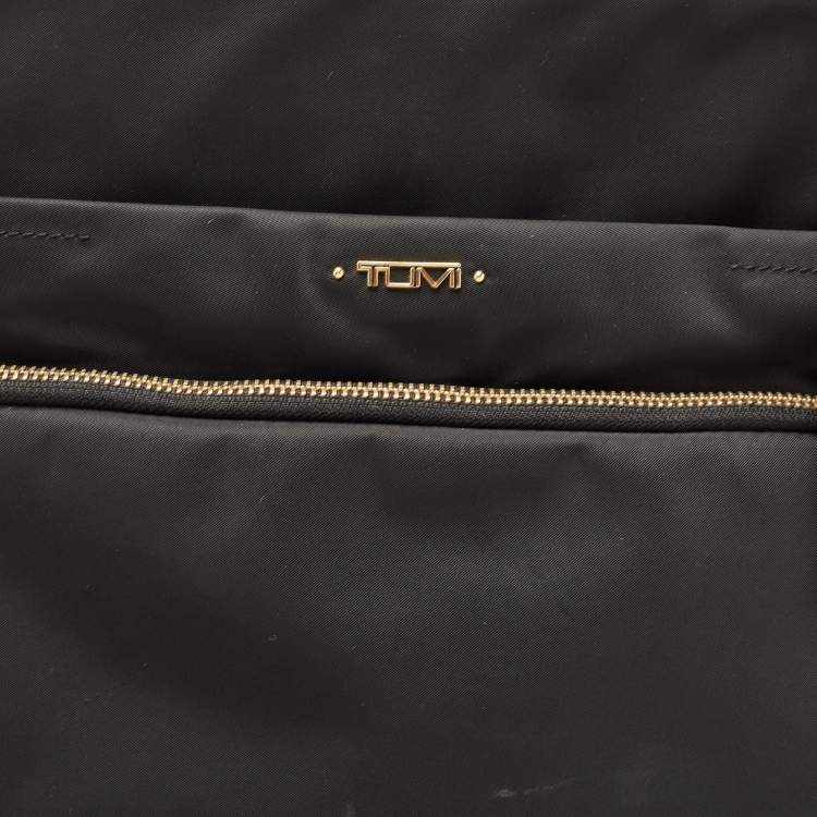 Pre Owned TUMI Black Nylon 4 Wheel Voyageur Carry On Luggage