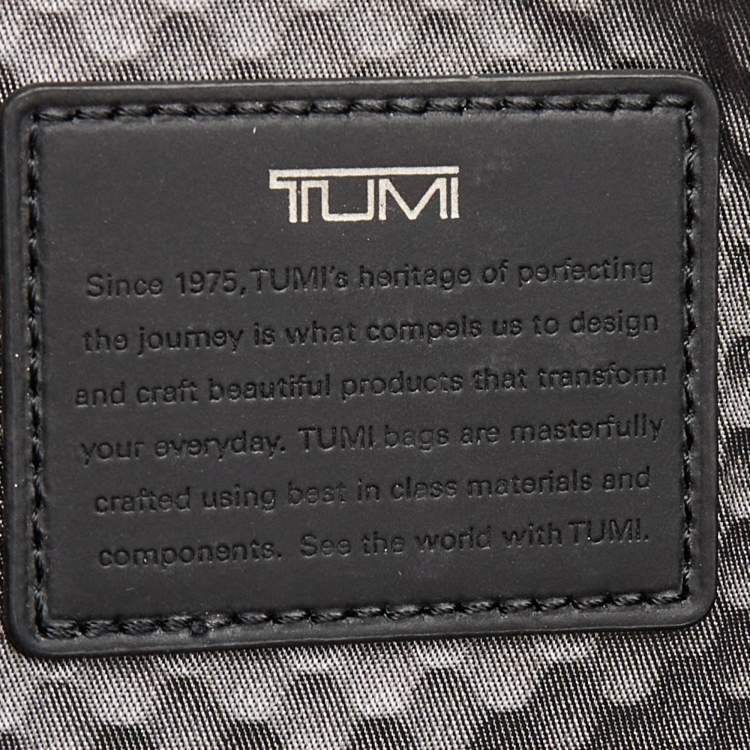 Pre Owned TUMI Dark Brown Leather Alpha Bravo Aviano Slim Briefcase 