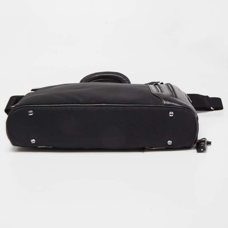 Pre Owned Tumi Black Nylon and Leather T-Pass Kennedy Deluxe Brief Laptop Bag