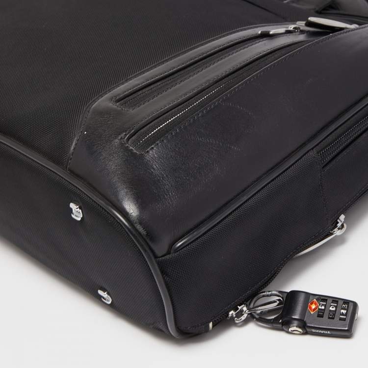 Pre Owned Tumi Black Nylon and Leather T-Pass Kennedy Deluxe Brief Laptop Bag