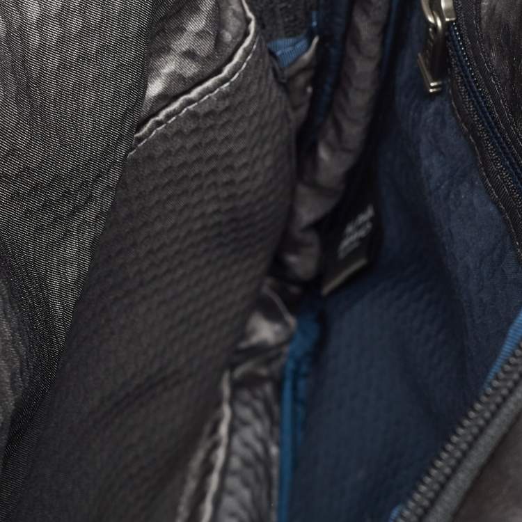 Pre Owned TUMI Black Leather Alpha Bravo Arnold Zip Expandable Messenger Bag
