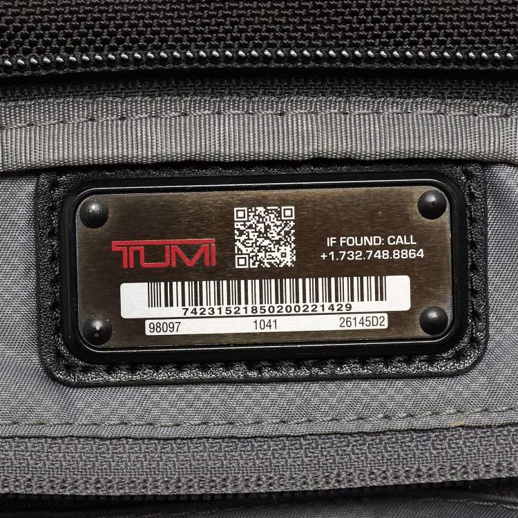 Pre Owned TUMI Black Nylon and Leather Alpha 3 T Pass Expandable Briefcase Bag