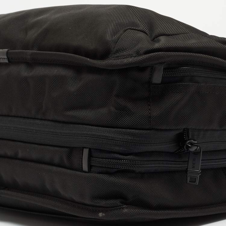 Pre Owned TUMI Black Nylon and Leather Alpha 3 T Pass Expandable Briefcase Bag